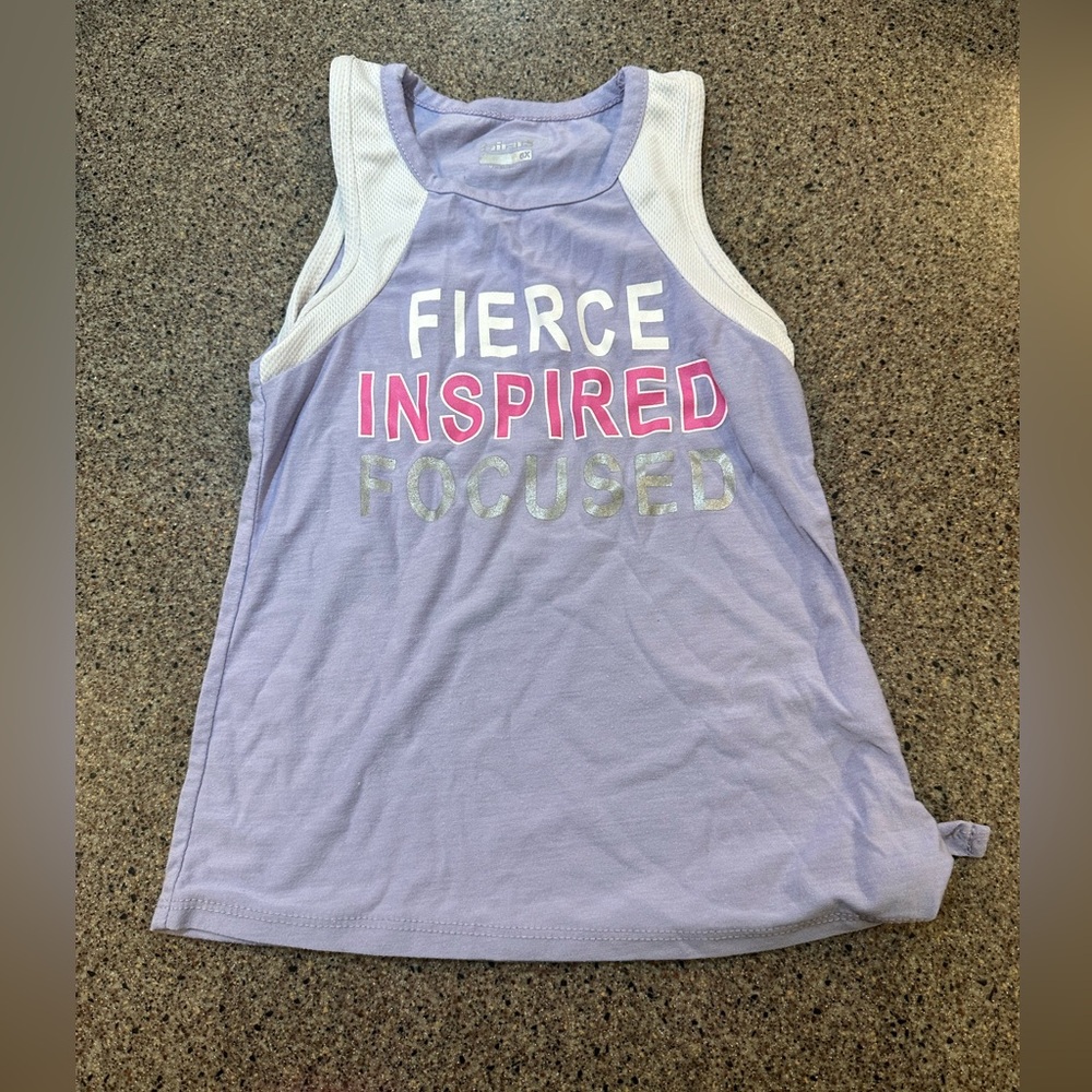 Hind Lavender and White Tank Top with Bold Print